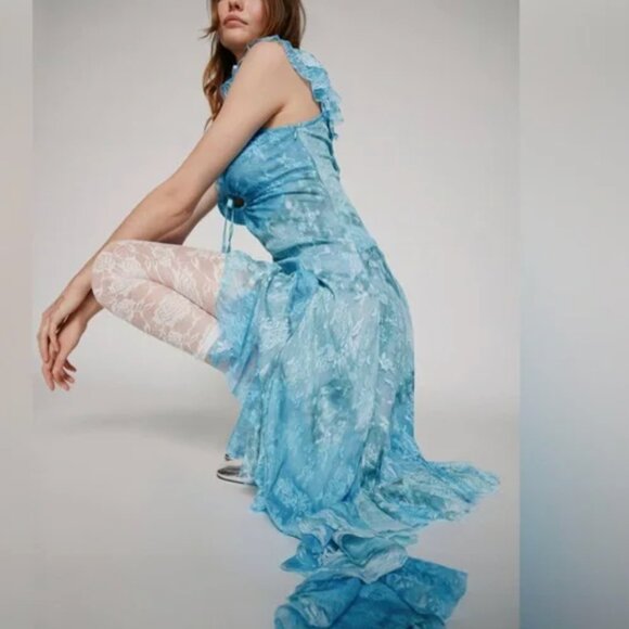 Urban Outfitters Lace Hyacinth midi dress in Blue-Size Small Fairy dress - Picture 1 of 8